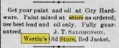 Wertins - Jul 1897 Article